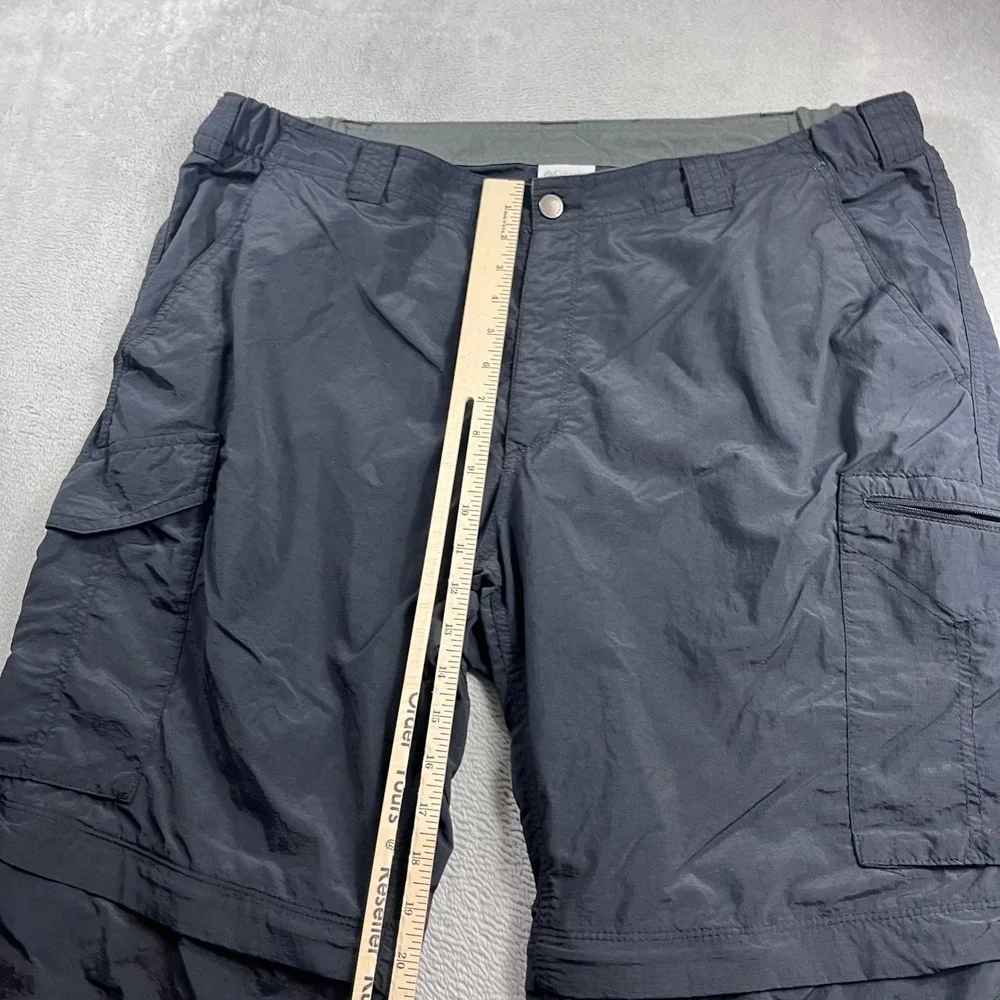 Columbia Mens 42x30 Convertible Cargo Pants Black Hiking Outdoor Zip Off Shorts